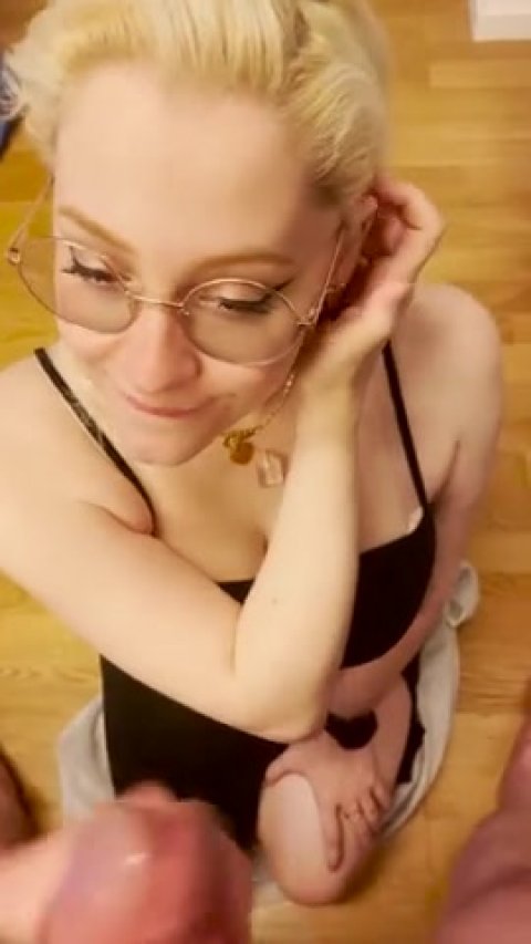 Amadani begs for your cum on her pretty face in POV video